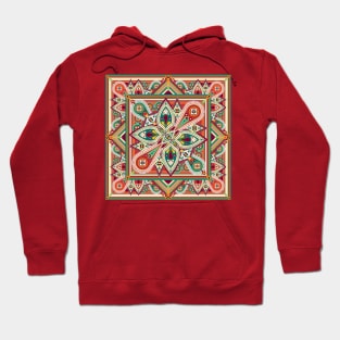 Orange and Green Ornamental Mandala Hoodie